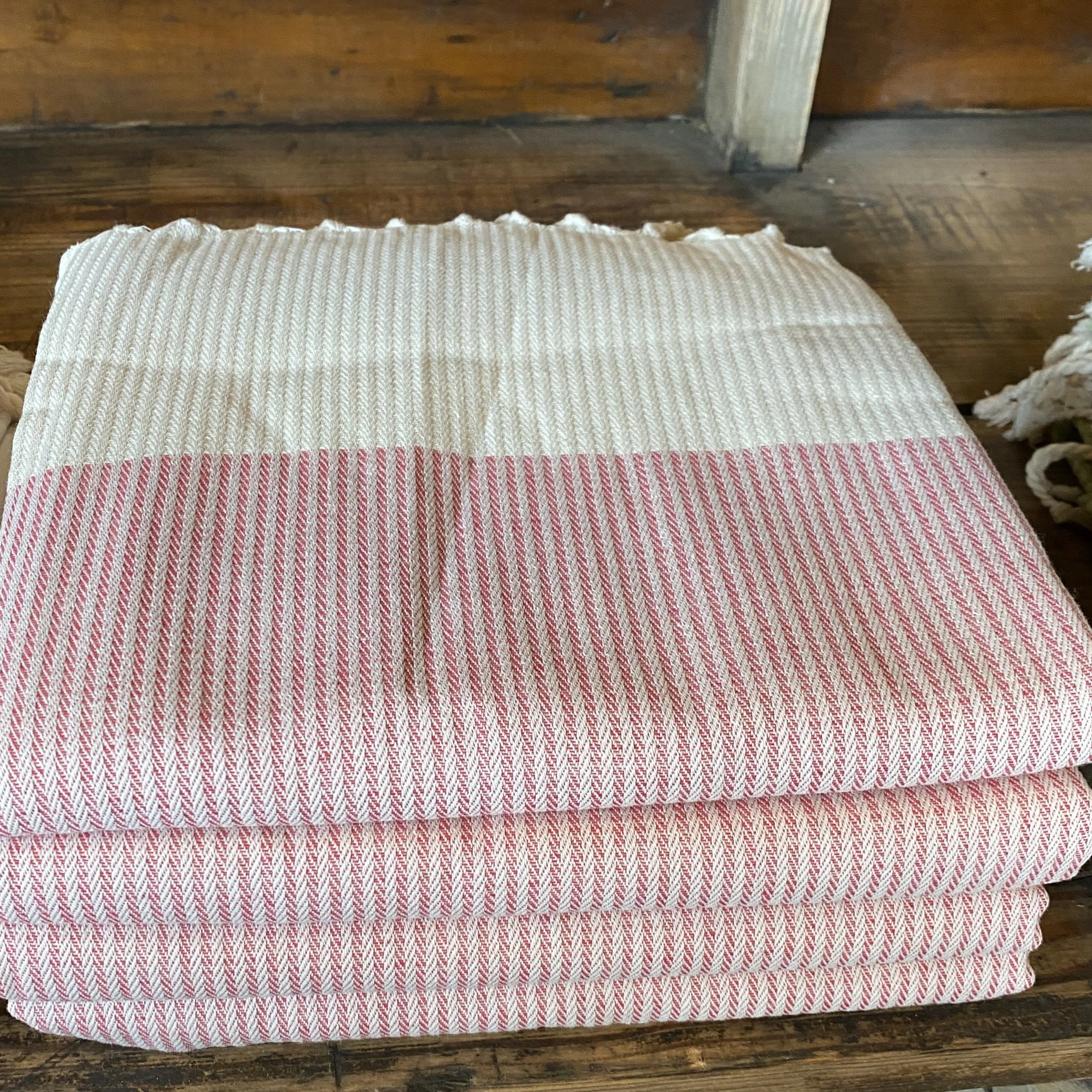 Balthazar & Rose Foutas Towels: Candy Cane Red - Image 2