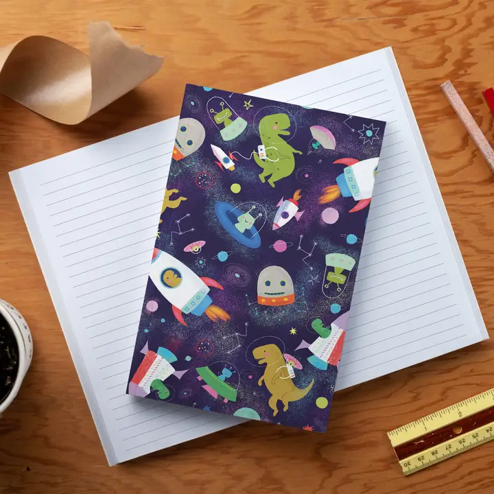 Denik: Space Dinos Classic Layflat Journal Notebook - Image 2