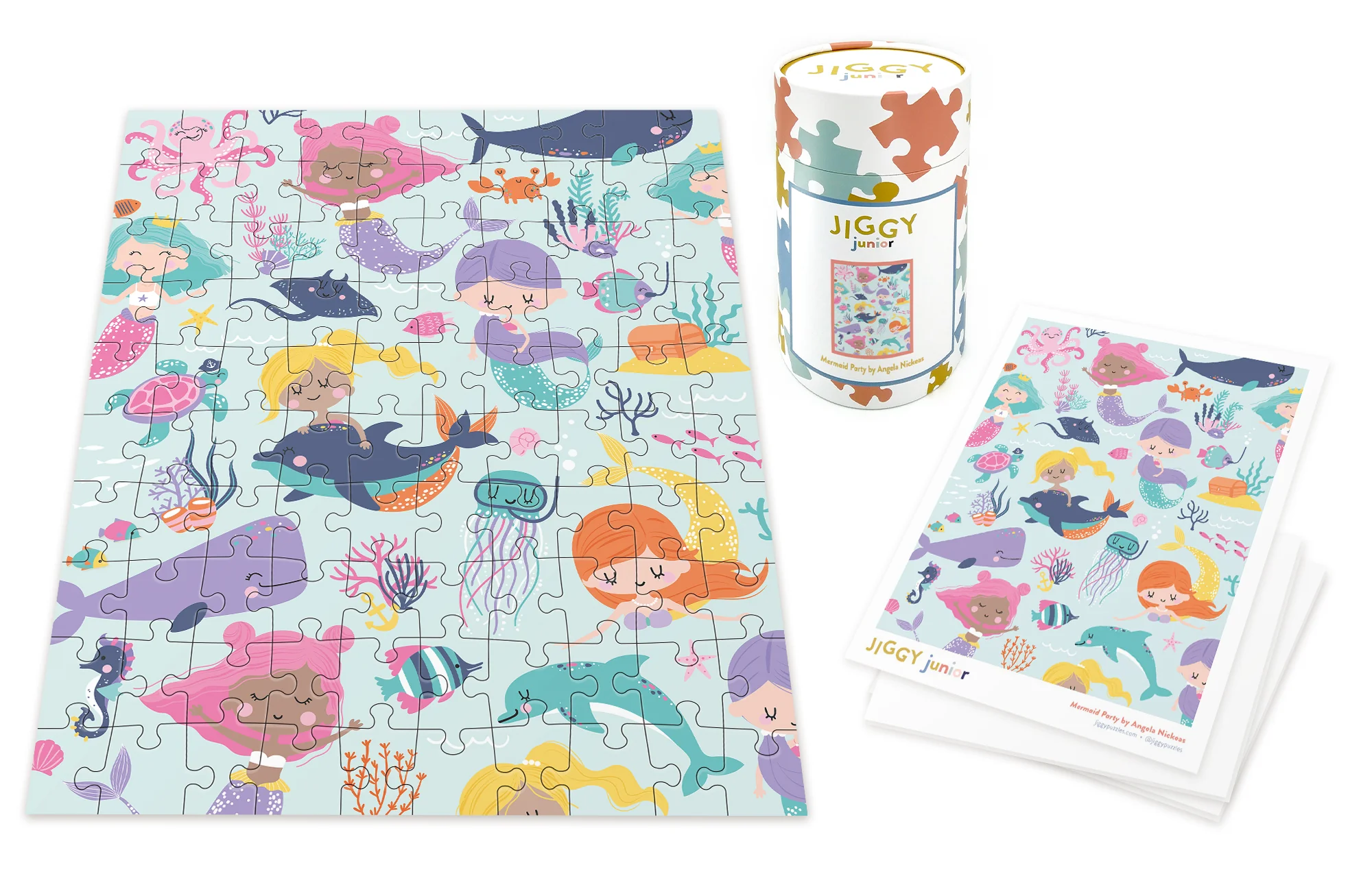 JIGGY Puzzles: JIGGY Junior 100pc: Mermaid Party by Angela Nickeas