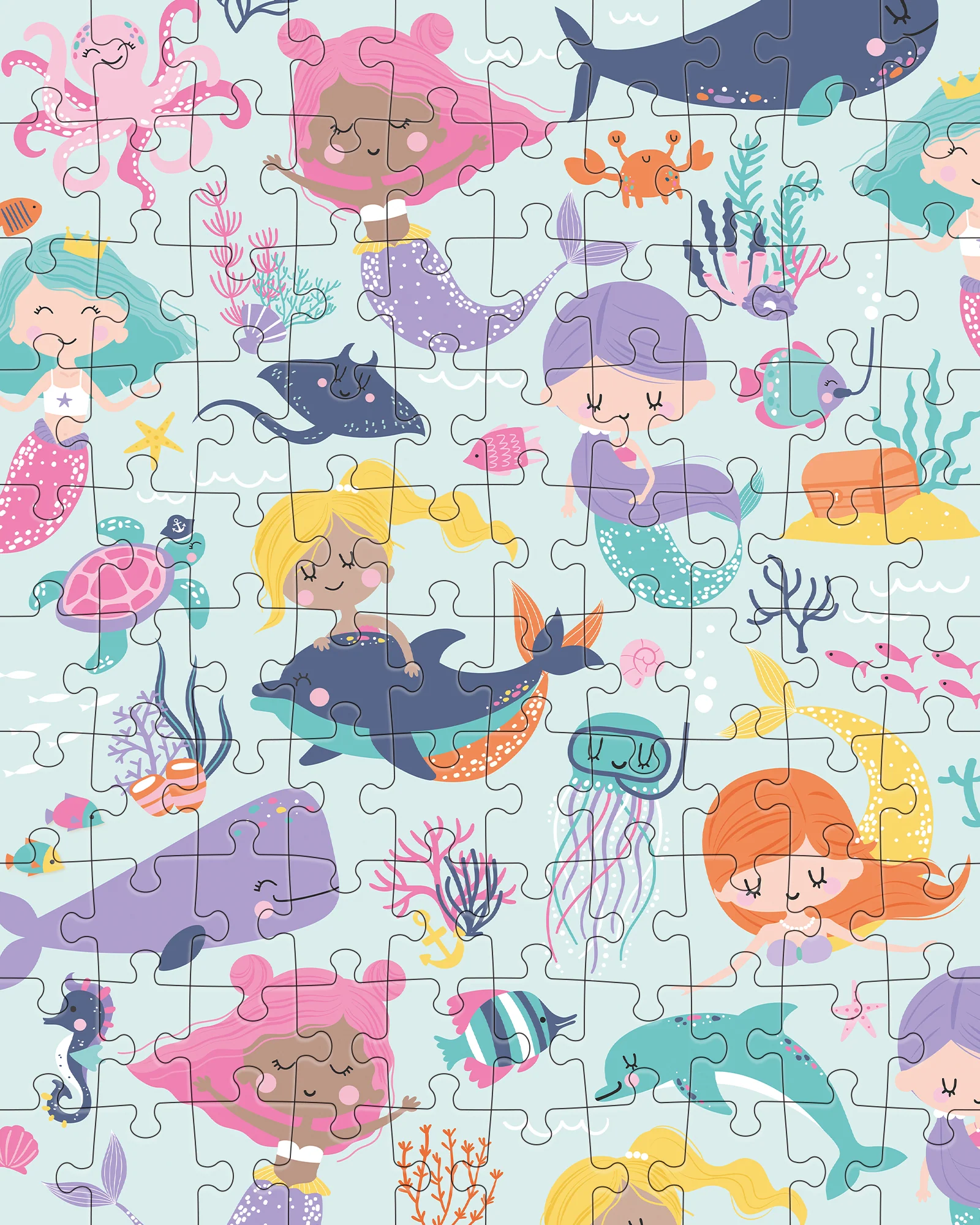 JIGGY Puzzles: JIGGY Junior 100pc: Mermaid Party by Angela Nickeas - Image 2