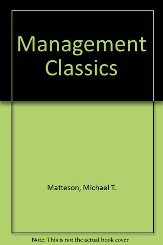 Management and Organizational Behavior Classics