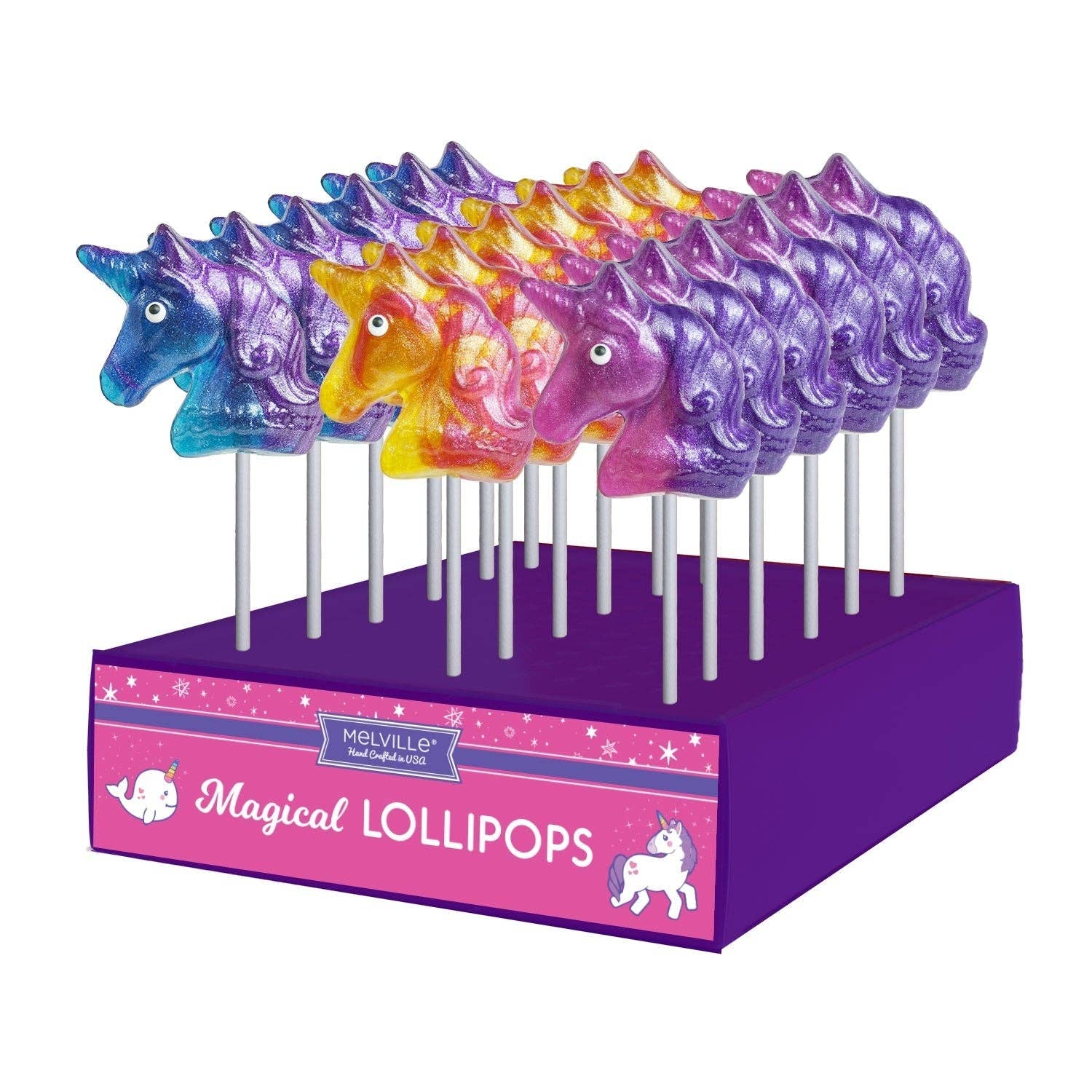 Melville Candy Company: Glitter Swirl Unicorn Lollipops - Image 2