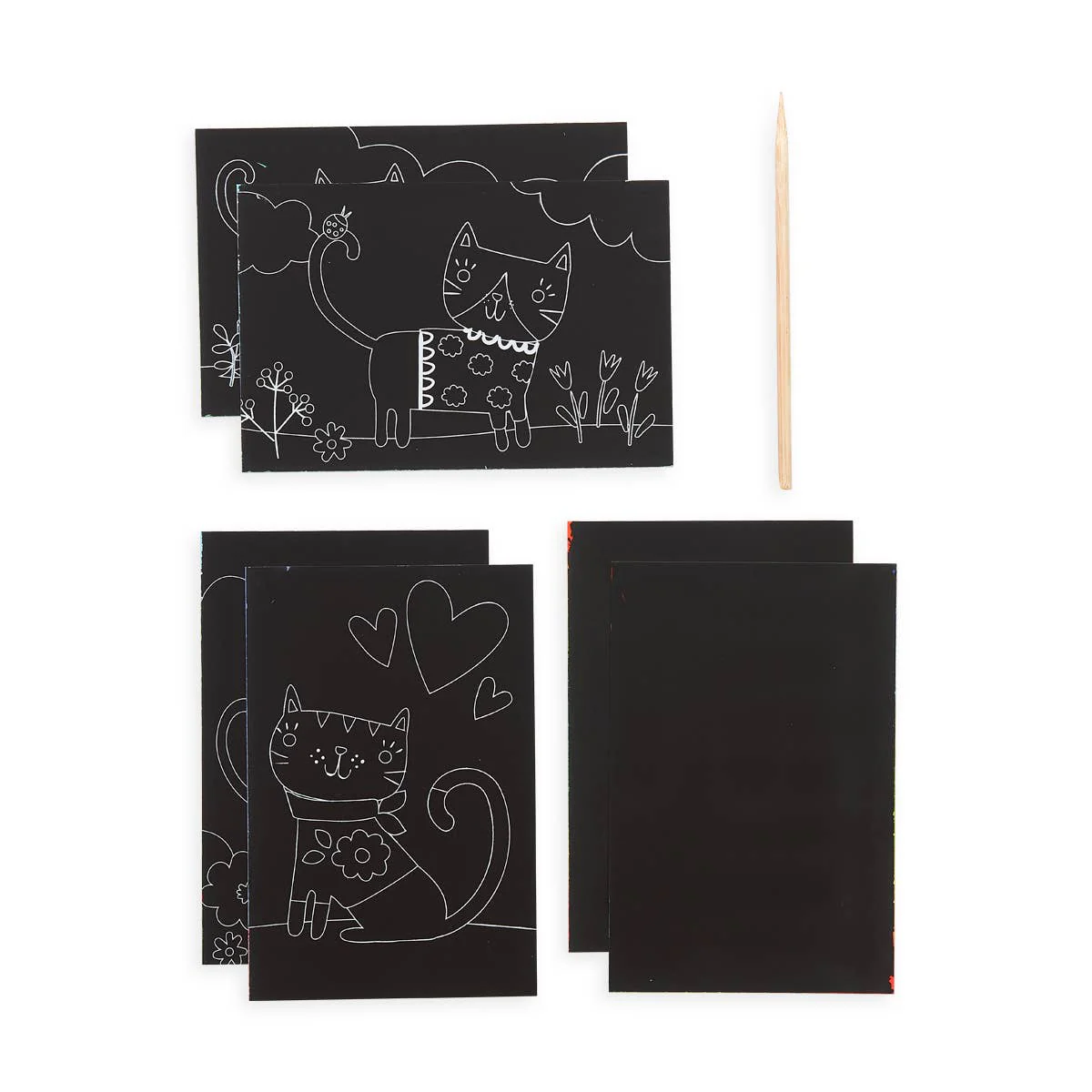 OOLY: Mini Scratch & Scribble Art Kit: Cutie Cats - Image 2