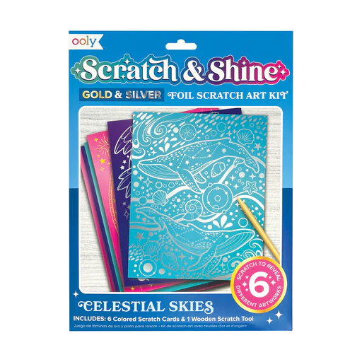 OOLY: Scratch & Shine Scratch Cards - Celestial Skies (7 PC Set)