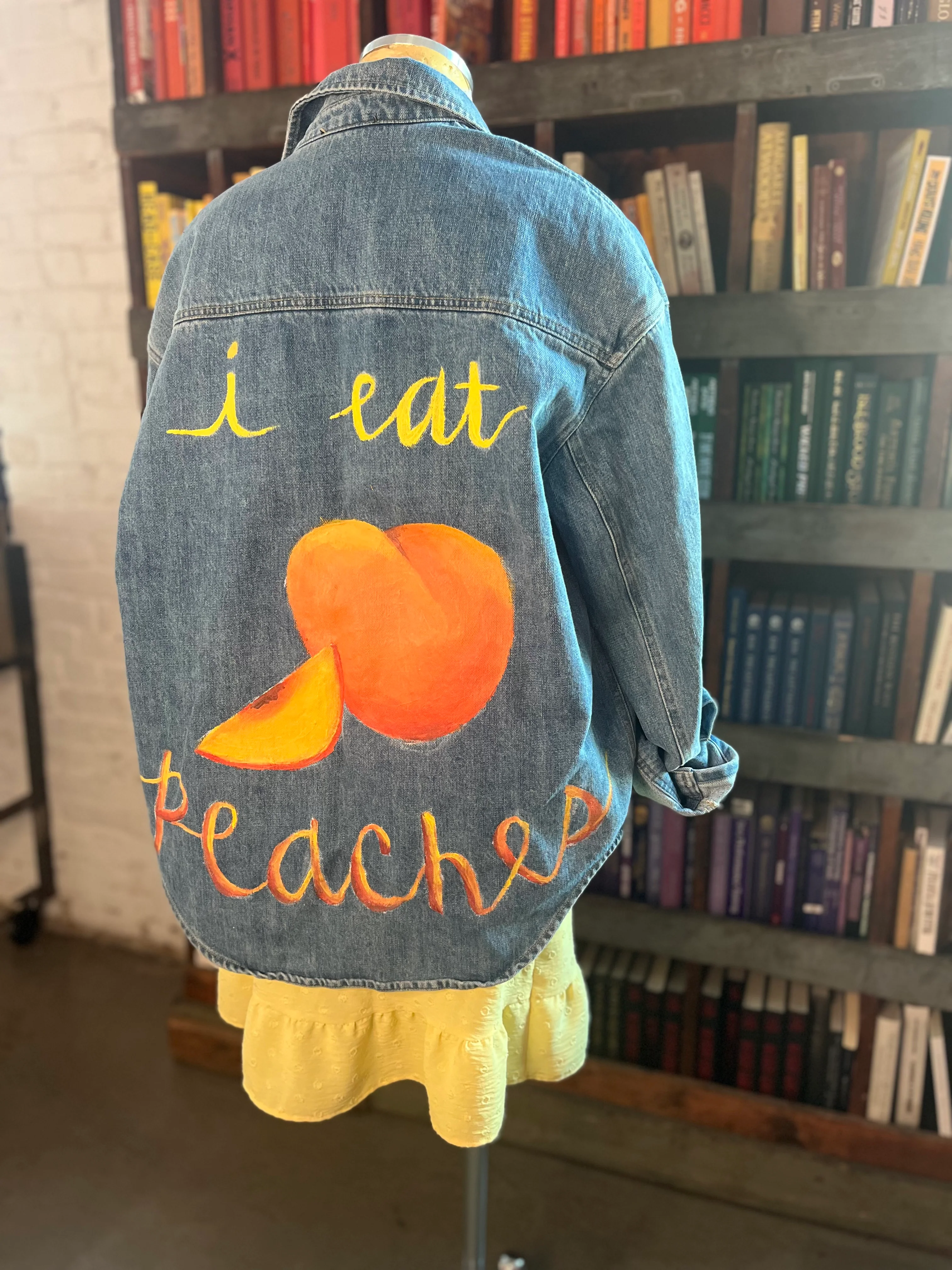 PRIDE DENIM JACKET “I EAT PEACHES” - Image 2