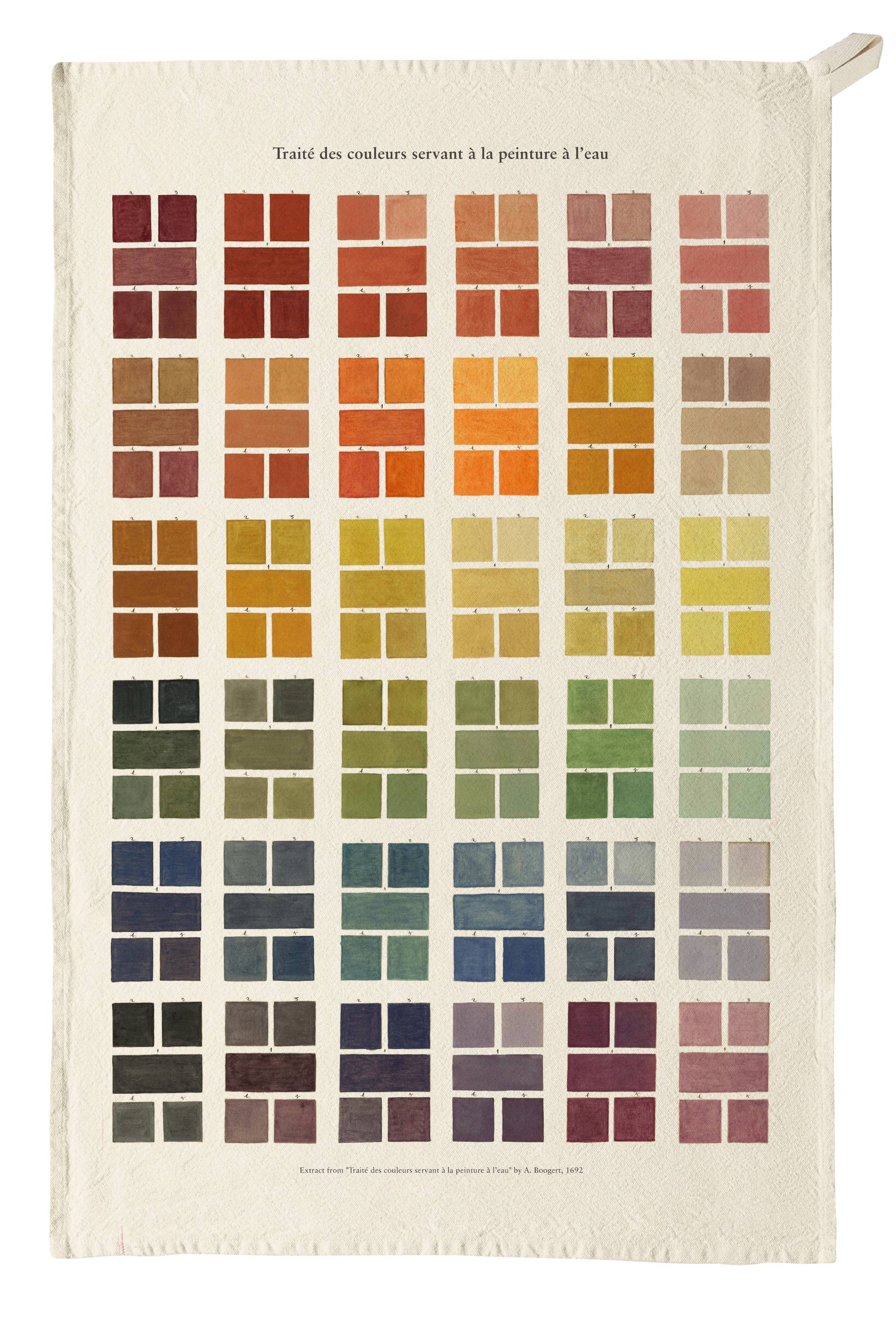 Roomytown Inc: Organic Cotton Tea Towel - Watercolour Swatches - Image 2