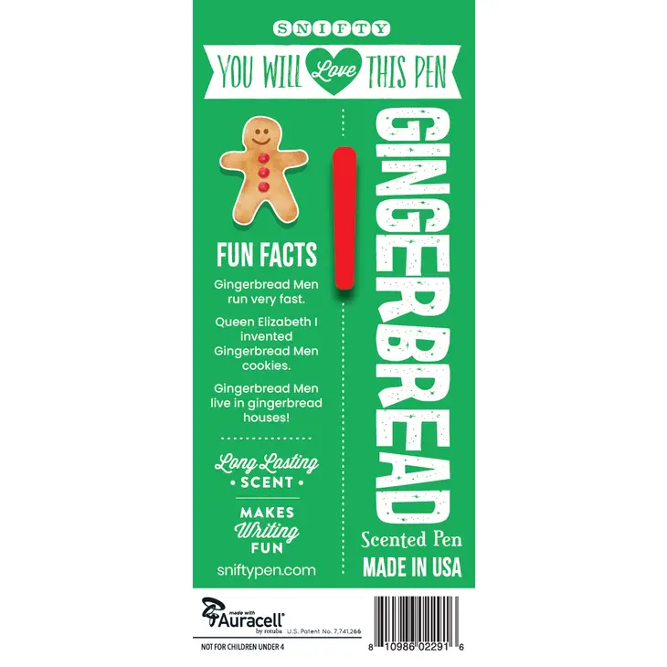Snifty: Gingerbread Holiday Scented Pen Carded - Image 2