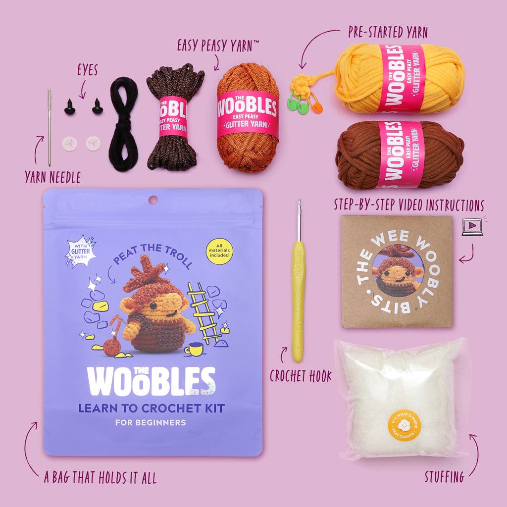 The Woobles: Peat the Troll Crochet Kit - Image 2