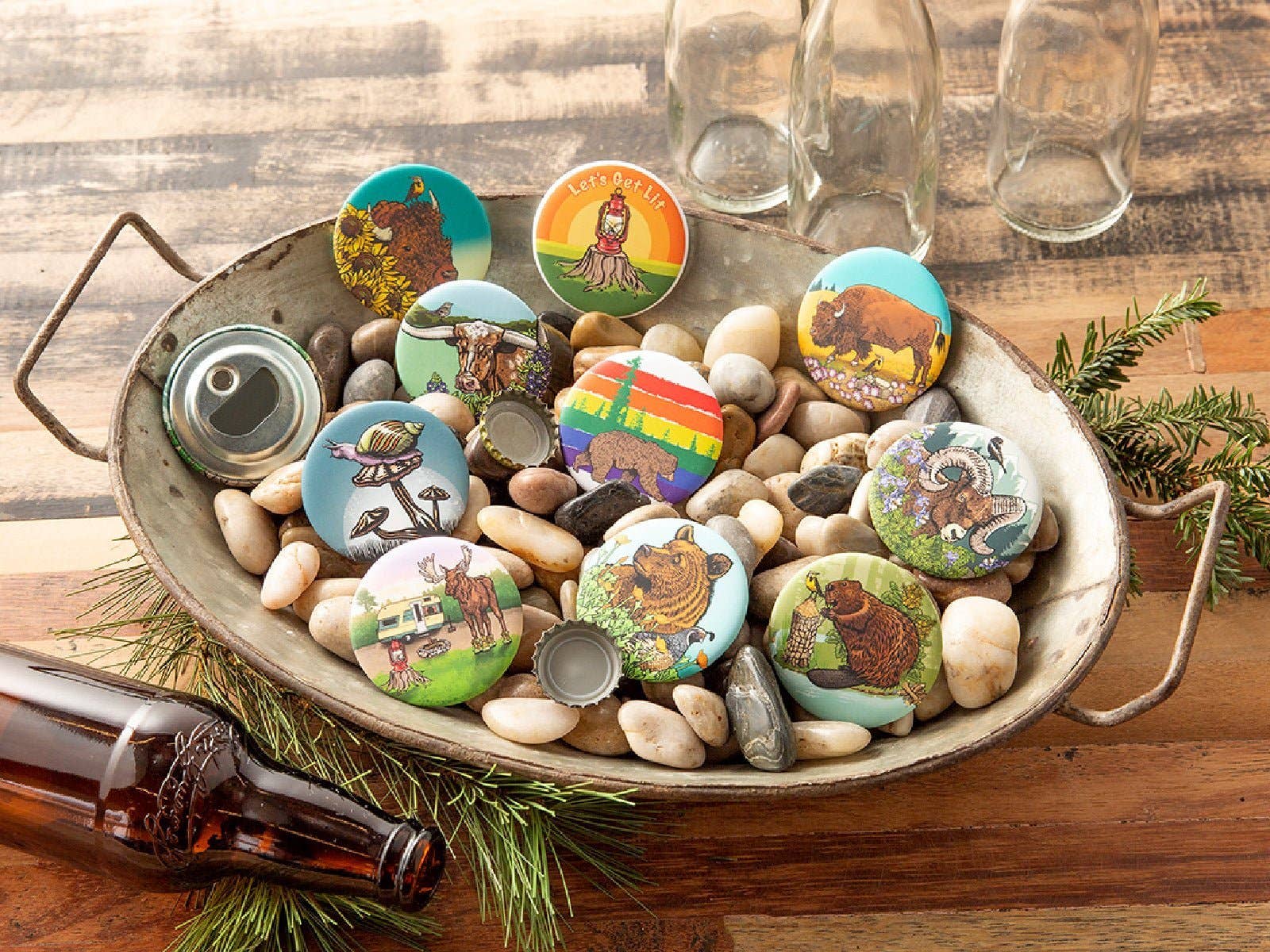 Two Little Fruits: Magnets | Bottle Openers | UFO Abducting Sasquatch - Image 3