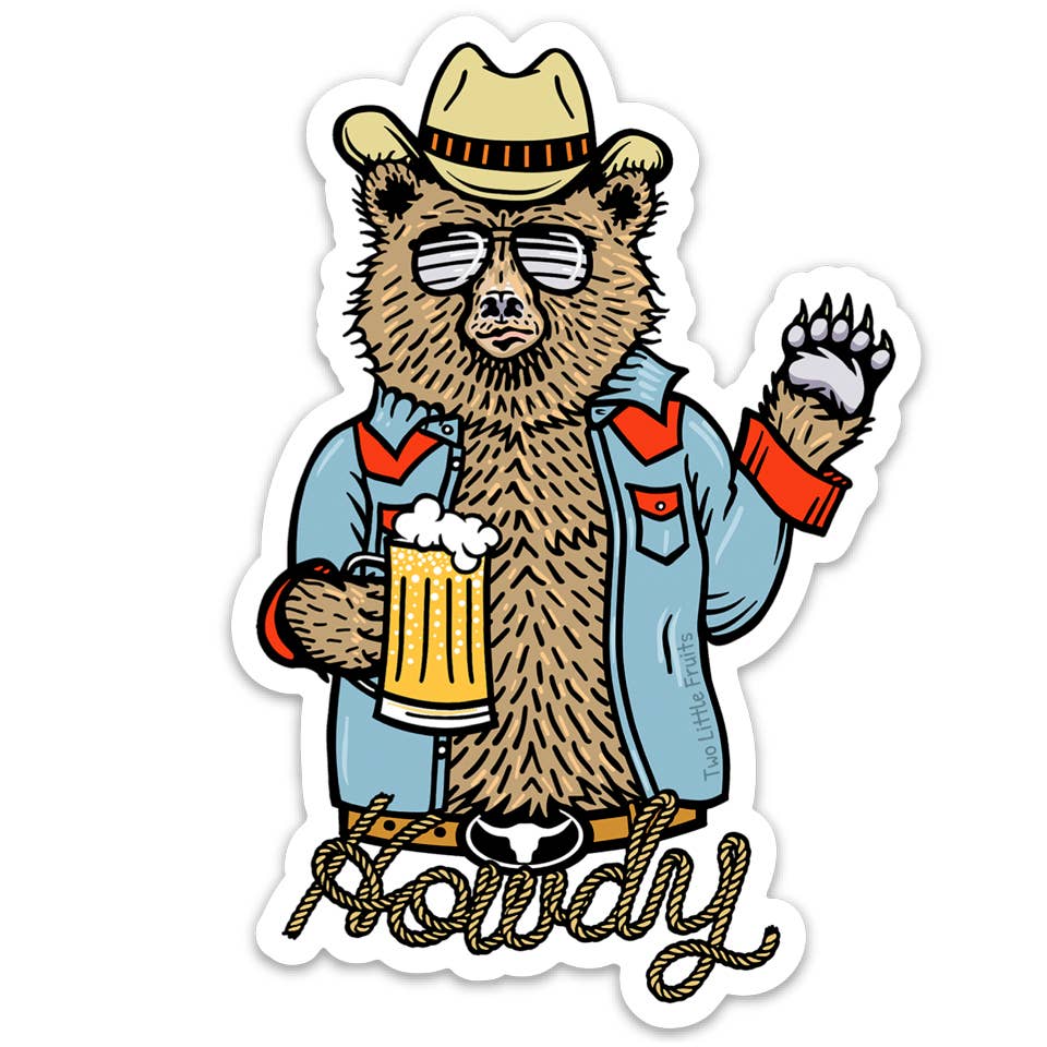 Two Little Fruits: Stickers Western Cowboy – Durable Vinyl for Gifts & Gear - Image 2