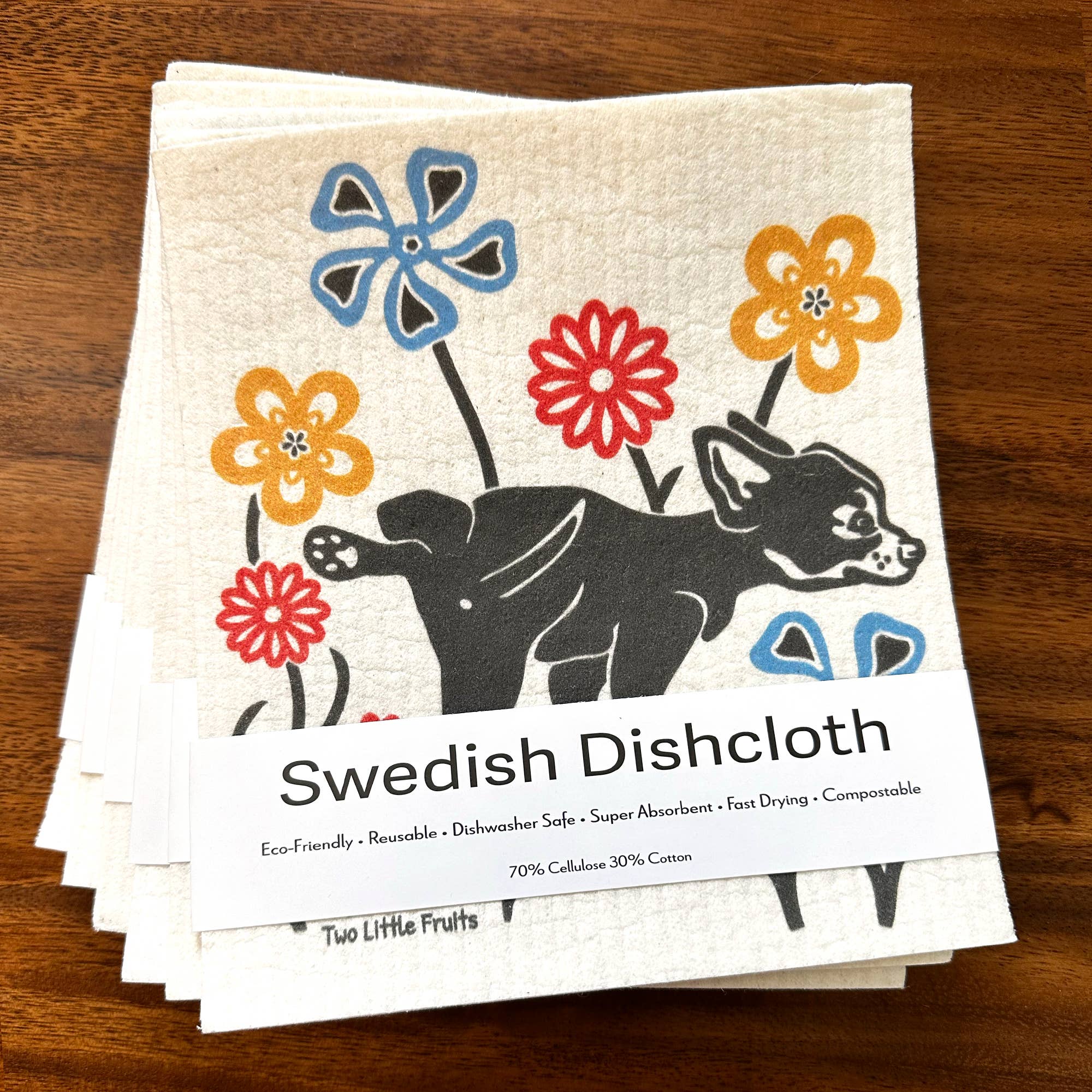 Two Little Fruits: Swedish Dishcloth - Funny Dog Dishcloth – Reusable Swedish - Image 3