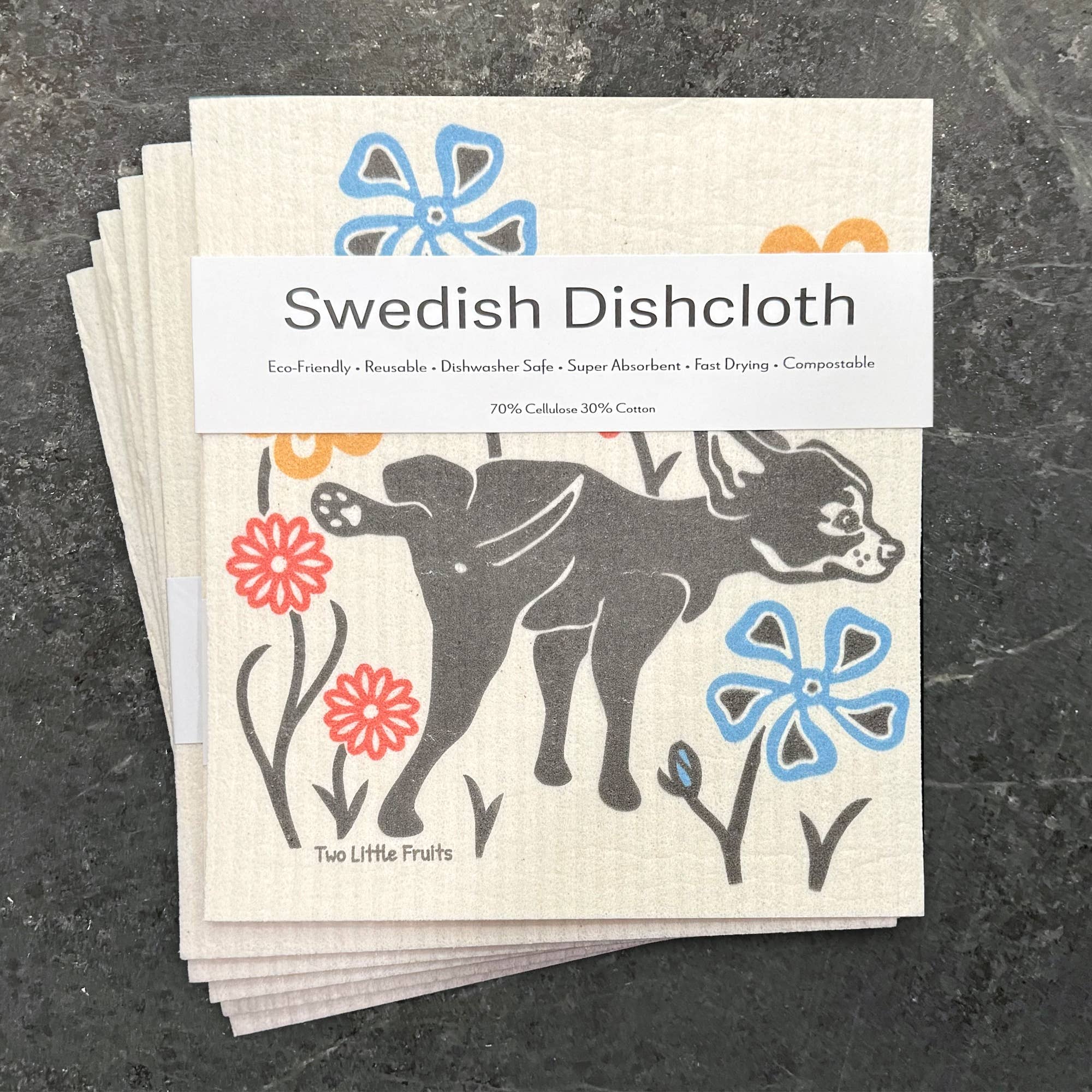 Two Little Fruits: Swedish Dishcloth - Funny Dog Dishcloth – Reusable Swedish - Image 6