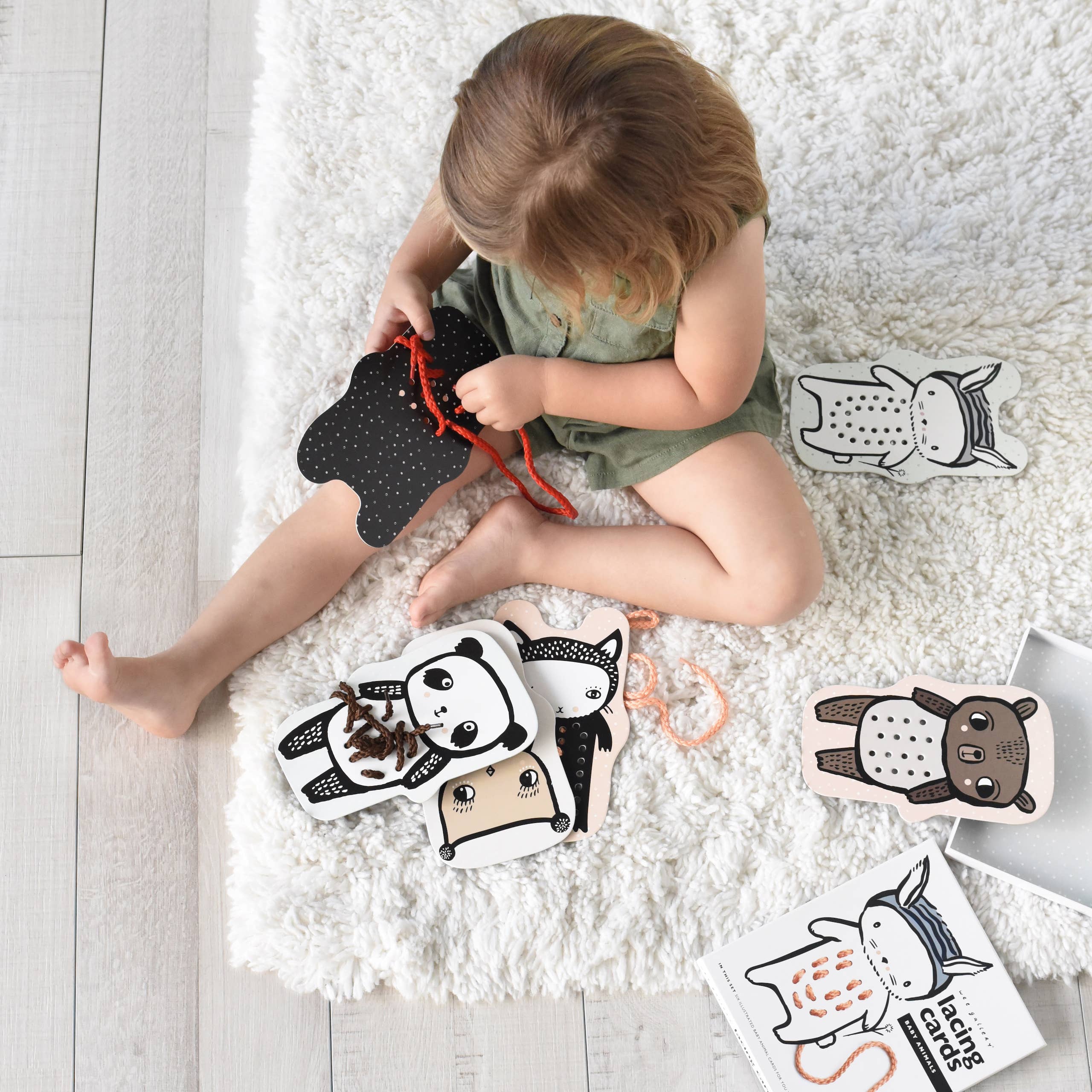 Wee Gallery: Lacing Cards - Baby Animals - Image 2